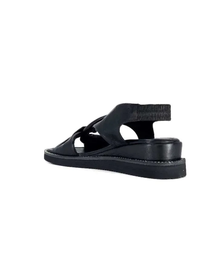 Ivoire-354 Ivoire 107614 Cuir Noir*Femme Plateformes