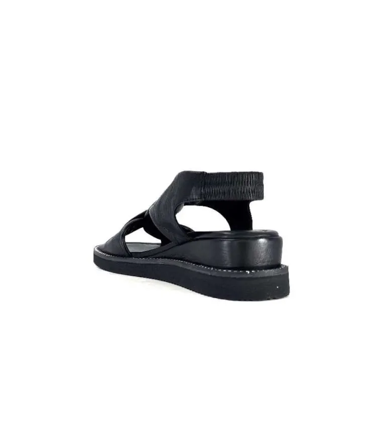 Ivoire-354 Ivoire 107614 Cuir Noir*Femme Plateformes