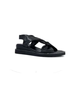 Ivoire-354 Ivoire 107614 Cuir Noir*Femme Plateformes