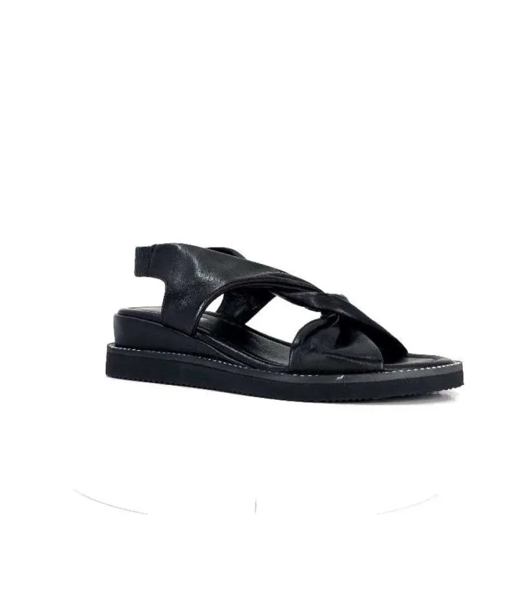 Ivoire-354 Ivoire 107614 Cuir Noir*Femme Plateformes