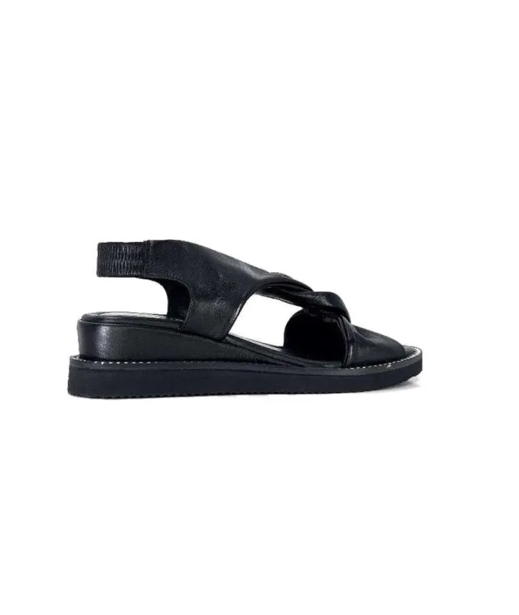 Ivoire-354 Ivoire 107614 Cuir Noir*Femme Plateformes