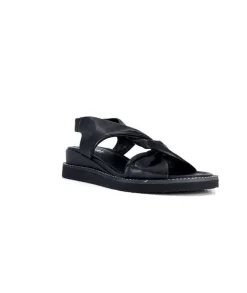 Ivoire-354 Ivoire 107614 Cuir Noir*Femme Plateformes