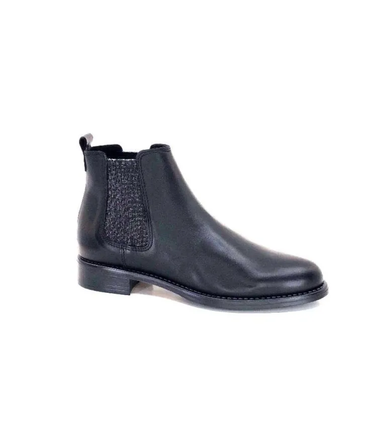 Ivoire0381b Ivoire 7407 Cuir Noir*Femme Bottines