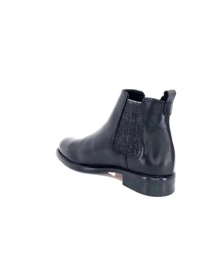 Ivoire0381b Ivoire 7407 Cuir Noir*Femme Bottines
