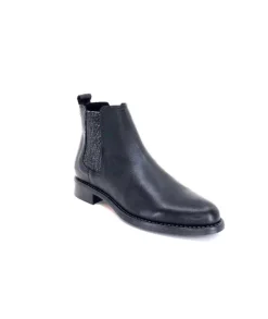 Ivoire0381b Ivoire 7407 Cuir Noir*Femme Bottines