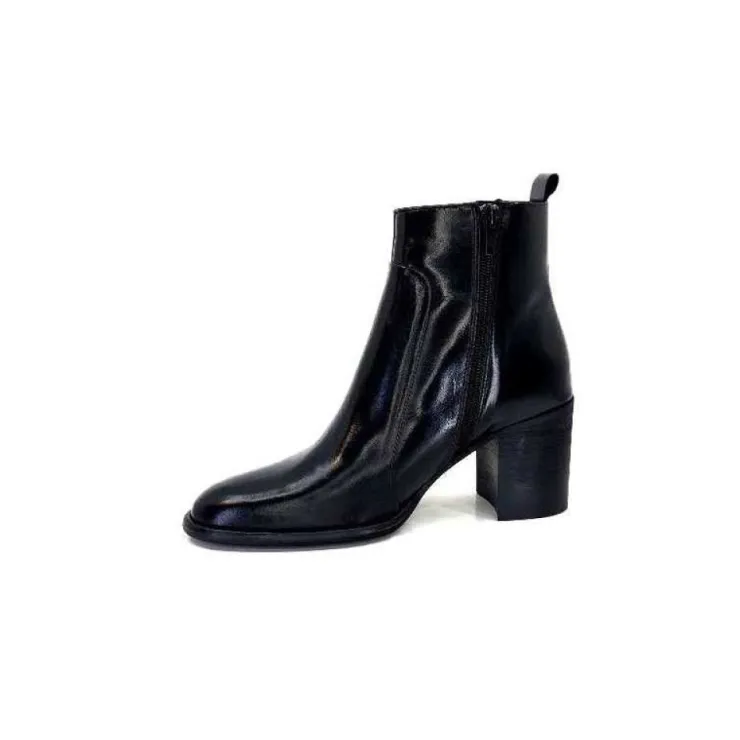 Ivoire0381b Ivoire 8233 Cuir Noir*Femme Bottines