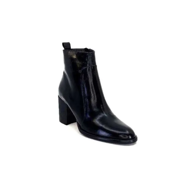 Ivoire0381b Ivoire 8233 Cuir Noir*Femme Bottines