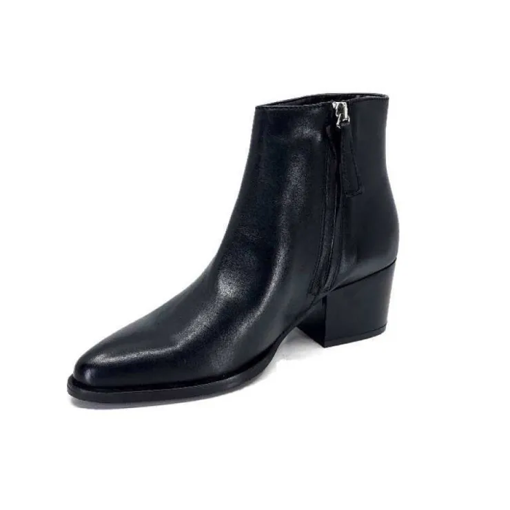 Ivoire0104a Ivoire 46105 Cuir Noir*Femme Bottines