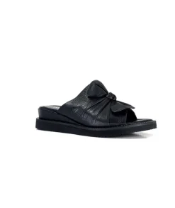 Ivoire-354 Ivoire 107911 Cuir Noir*Femme Mules