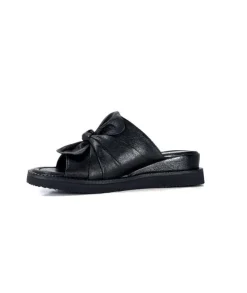 Ivoire-354 Ivoire 107911 Cuir Noir*Femme Mules