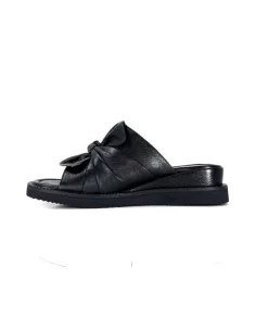 Ivoire-354 Ivoire 107911 Cuir Noir*Femme Mules