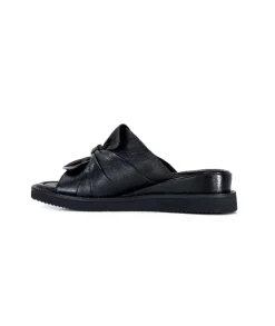 Ivoire-354 Ivoire 107911 Cuir Noir*Femme Mules