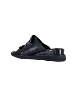 Ivoire-354 Ivoire 107911 Cuir Noir*Femme Mules