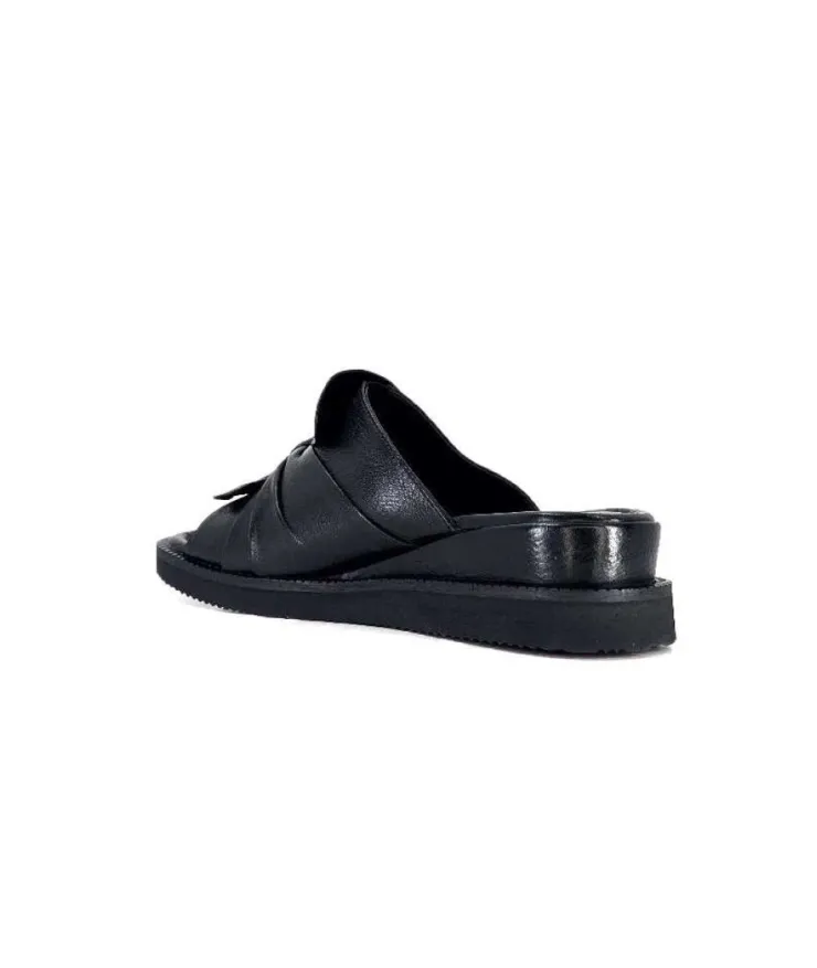 Ivoire-354 Ivoire 107911 Cuir Noir*Femme Mules
