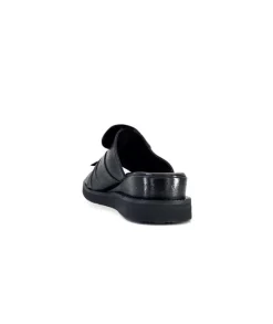 Ivoire-354 Ivoire 107911 Cuir Noir*Femme Mules