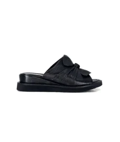 Ivoire-354 Ivoire 107911 Cuir Noir*Femme Mules