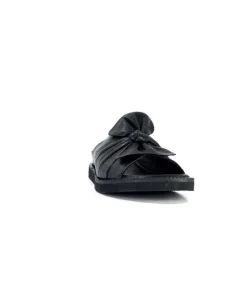 Ivoire-354 Ivoire 107911 Cuir Noir*Femme Mules