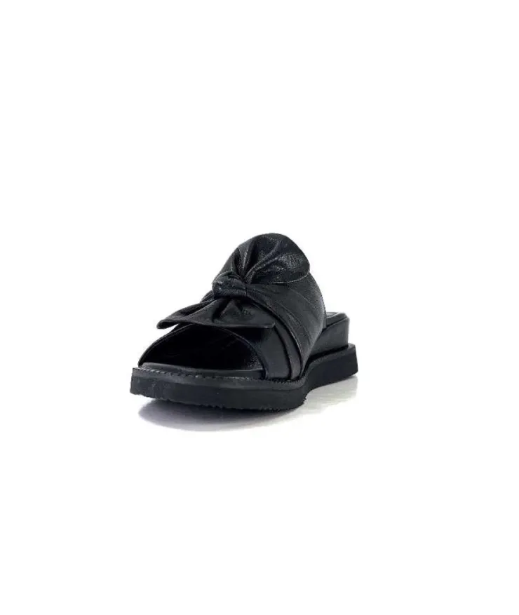 Ivoire-354 Ivoire 107911 Cuir Noir*Femme Mules
