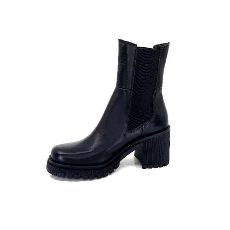 Ivoire0235a Ivoire 28110 Cuir Noir*Femme Bottines