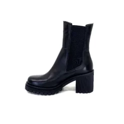 Ivoire0235a Ivoire 28110 Cuir Noir*Femme Bottines