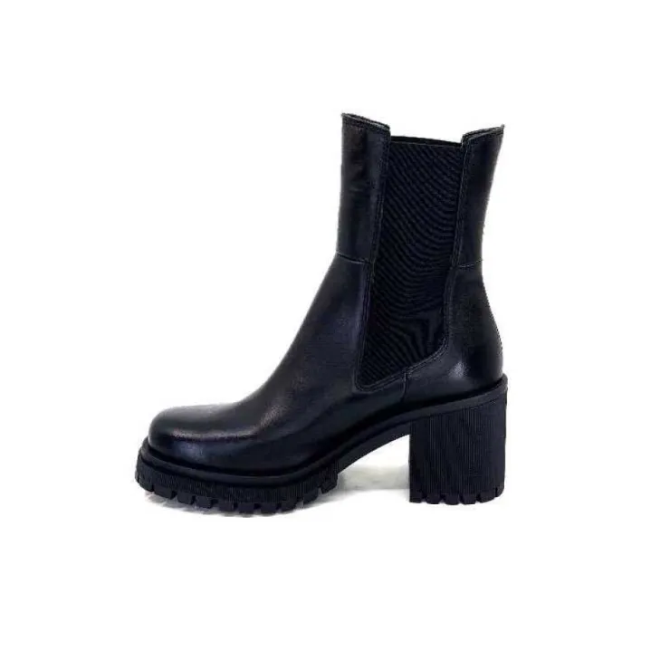 Ivoire0235a Ivoire 28110 Cuir Noir*Femme Bottines
