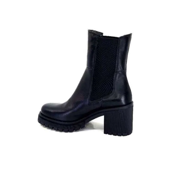 Ivoire0235a Ivoire 28110 Cuir Noir*Femme Bottines