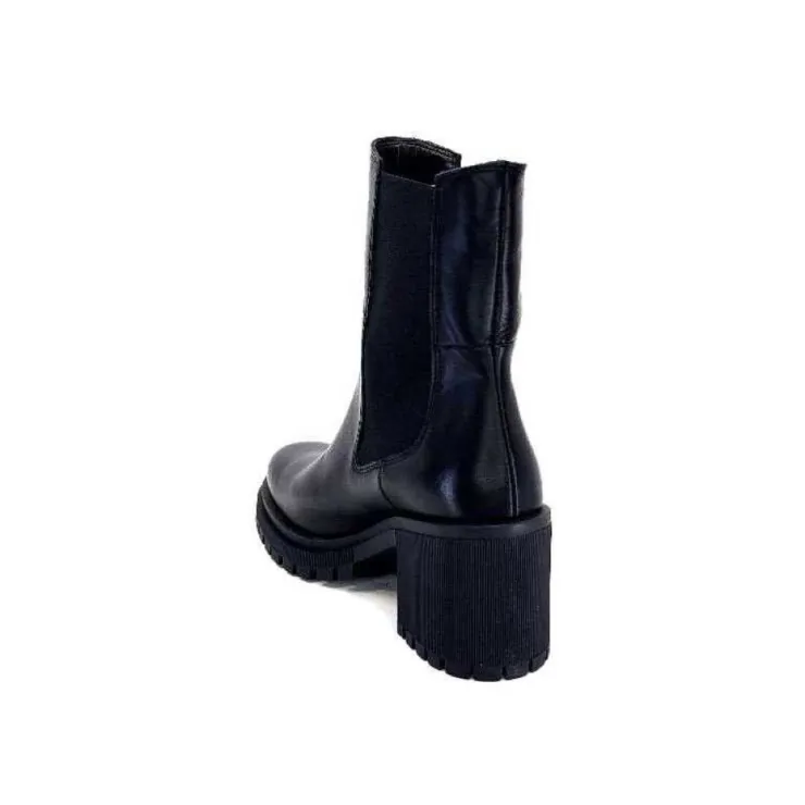 Ivoire0235a Ivoire 28110 Cuir Noir*Femme Bottines