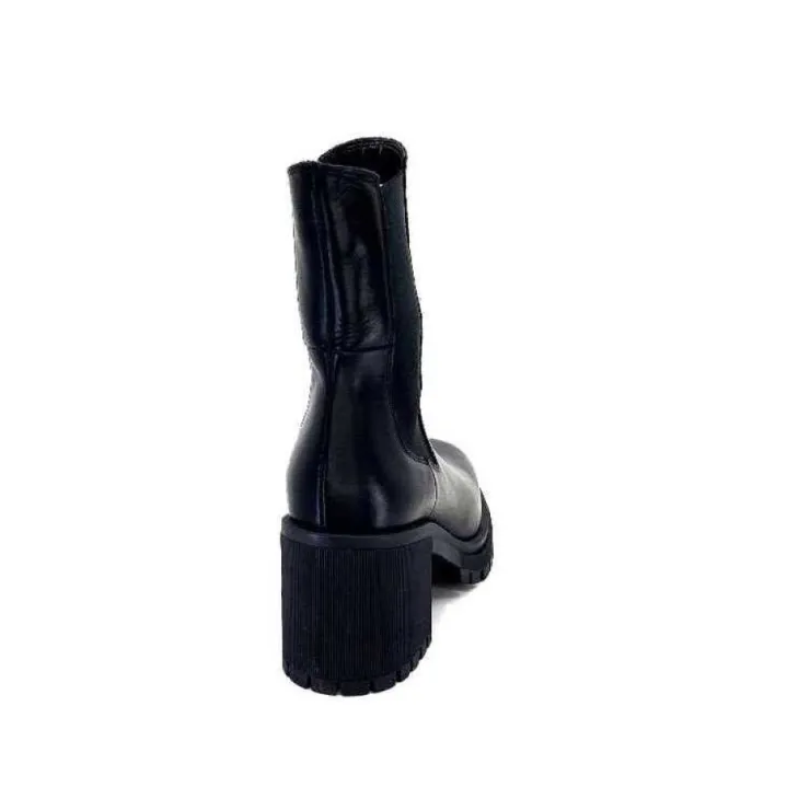 Ivoire0235a Ivoire 28110 Cuir Noir*Femme Bottines