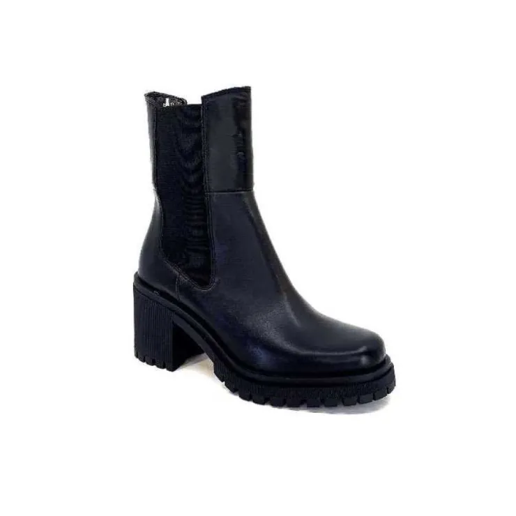 Ivoire0235a Ivoire 28110 Cuir Noir*Femme Bottines