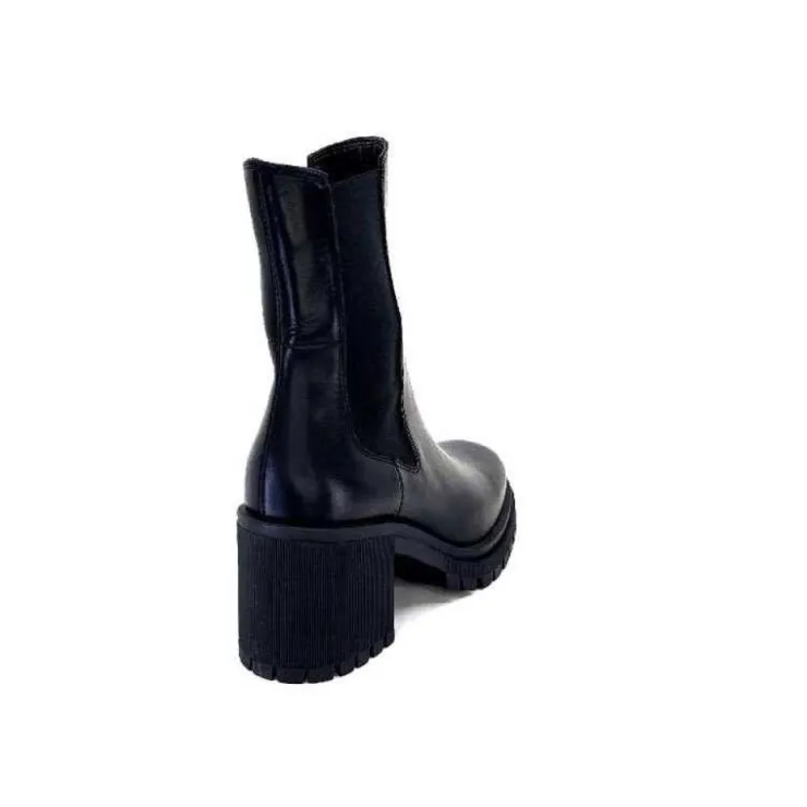 Ivoire0235a Ivoire 28110 Cuir Noir*Femme Bottines