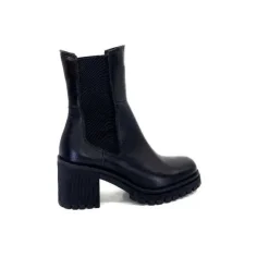 Ivoire0235a Ivoire 28110 Cuir Noir*Femme Bottines