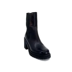 Ivoire0235a Ivoire 28110 Cuir Noir*Femme Bottines