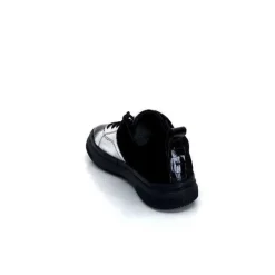 Ivoire0401a Ivoire 500-353 Cuir Noir & Argente*Femme Baskets