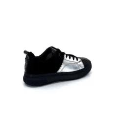 Ivoire0401a Ivoire 500-353 Cuir Noir & Argente*Femme Baskets