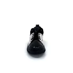 Ivoire0401a Ivoire 500-353 Cuir Noir & Argente*Femme Baskets