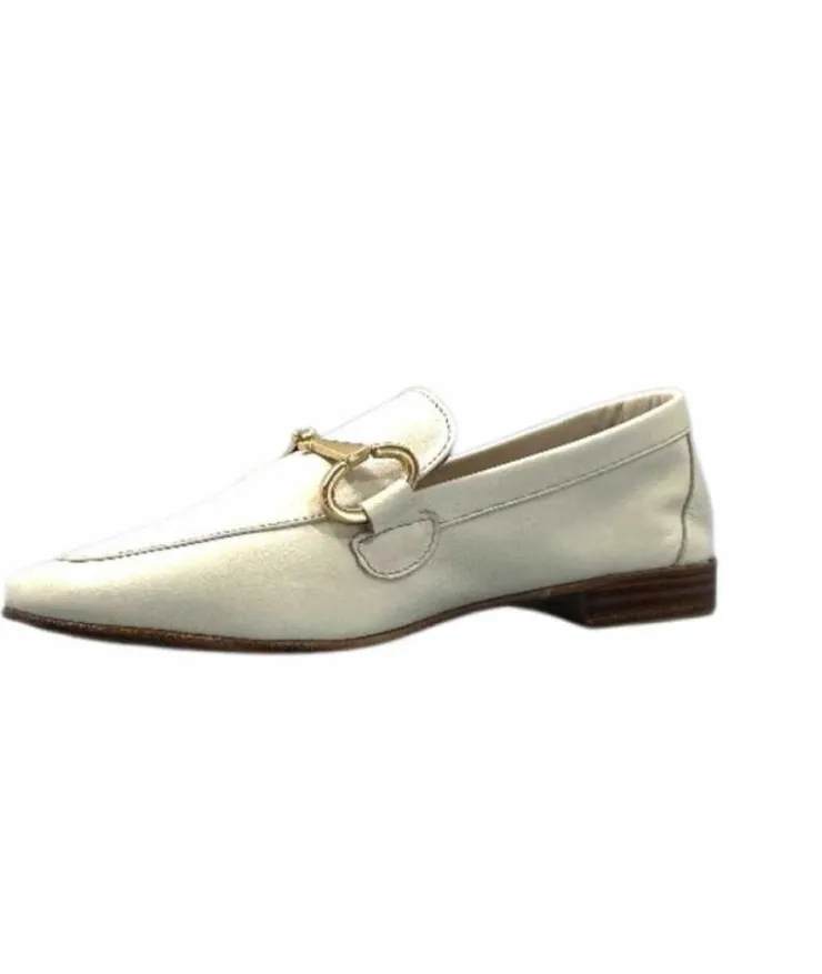 355-ivoire Ivoire 35.48.700 Cuir Off White*Femme Mocassins