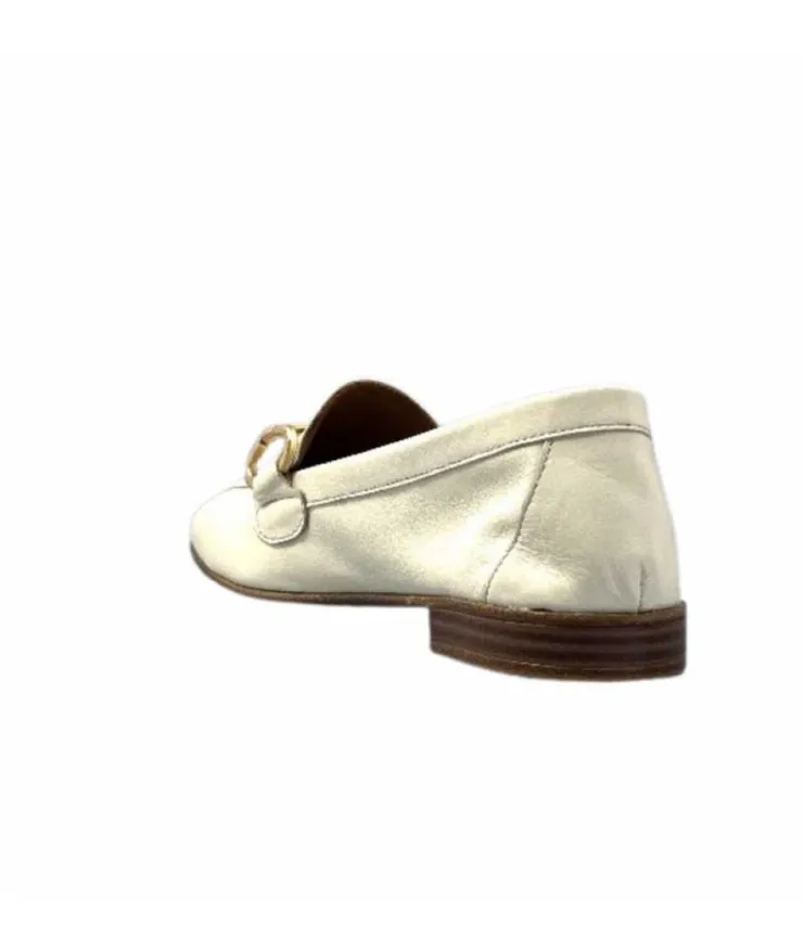 355-ivoire Ivoire 35.48.700 Cuir Off White*Femme Mocassins