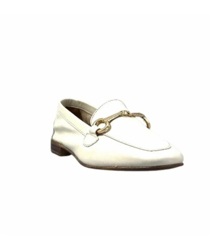 355-ivoire Ivoire 35.48.700 Cuir Off White*Femme Mocassins