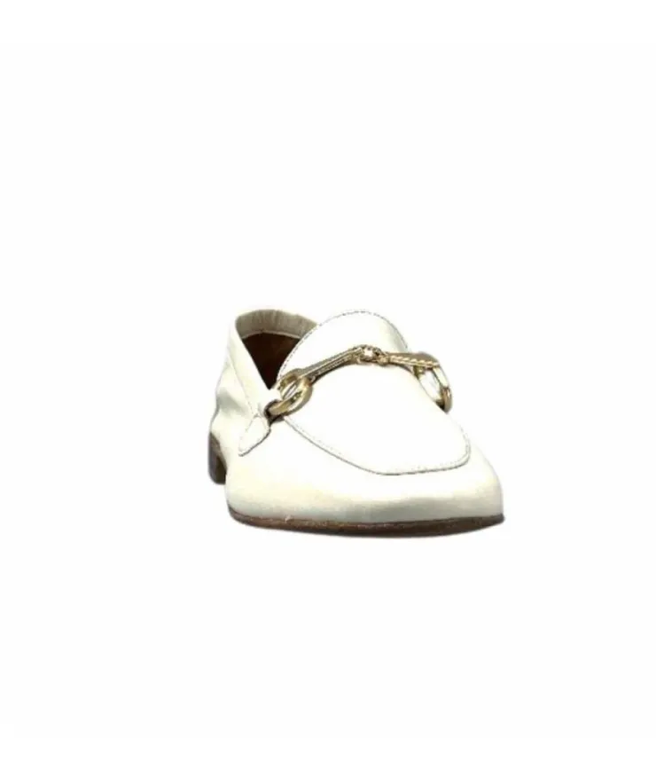355-ivoire Ivoire 35.48.700 Cuir Off White*Femme Mocassins