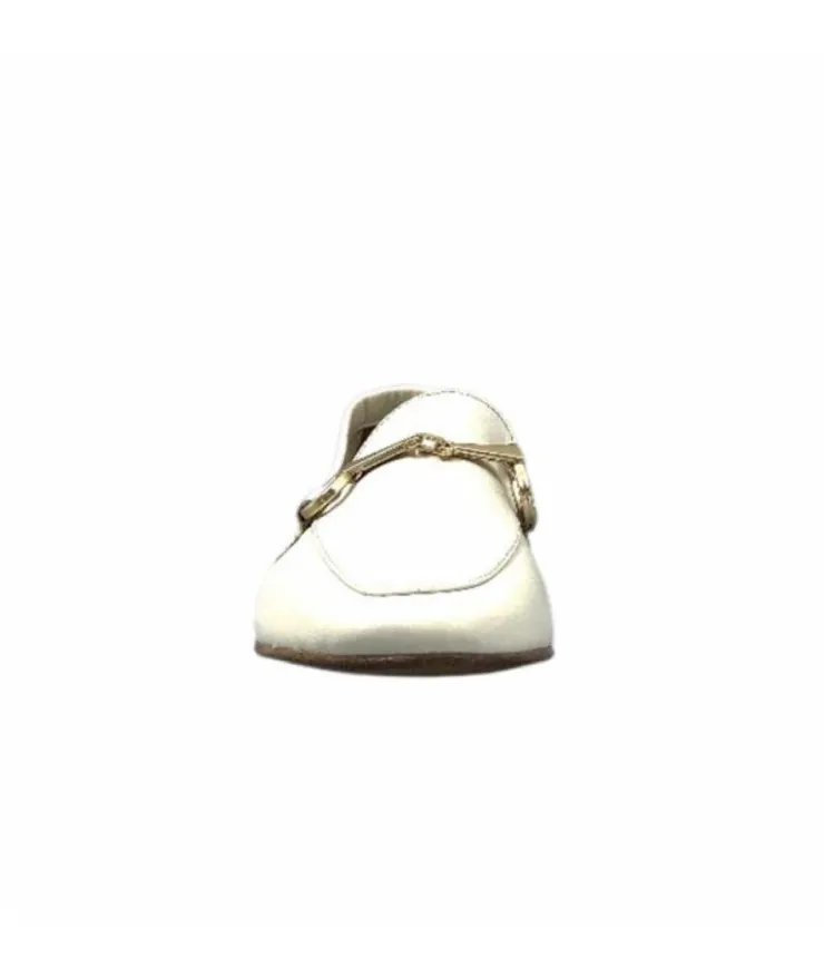355-ivoire Ivoire 35.48.700 Cuir Off White*Femme Mocassins