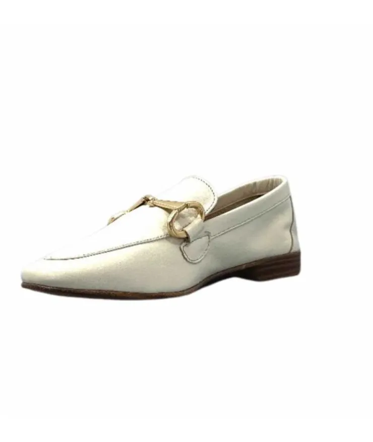 355-ivoire Ivoire 35.48.700 Cuir Off White*Femme Mocassins