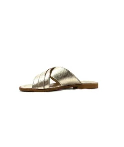 Ivoire0346a Ivoire 22681 Cuir Or*Femme Mules