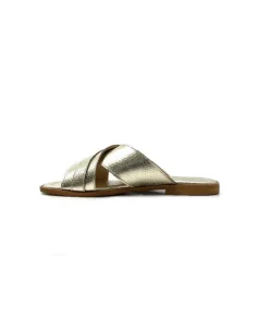 Ivoire0346a Ivoire 22681 Cuir Or*Femme Mules