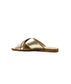 Ivoire0346a Ivoire 22681 Cuir Or*Femme Mules