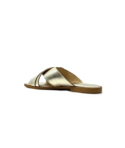 Ivoire0346a Ivoire 22681 Cuir Or*Femme Mules