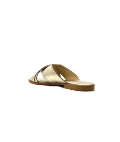 Ivoire0346a Ivoire 22681 Cuir Or*Femme Mules
