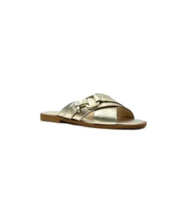 Ivoire0346a Ivoire 22681 Cuir Or*Femme Mules
