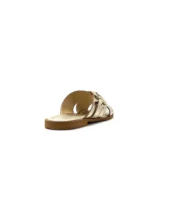 Ivoire0346a Ivoire 22681 Cuir Or*Femme Mules