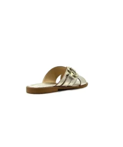 Ivoire0346a Ivoire 22681 Cuir Or*Femme Mules