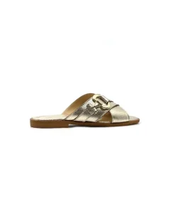 Ivoire0346a Ivoire 22681 Cuir Or*Femme Mules